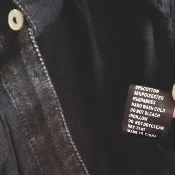 NWT SUPER SOFT black-wash midi skirt front button - Picture 6 of 6